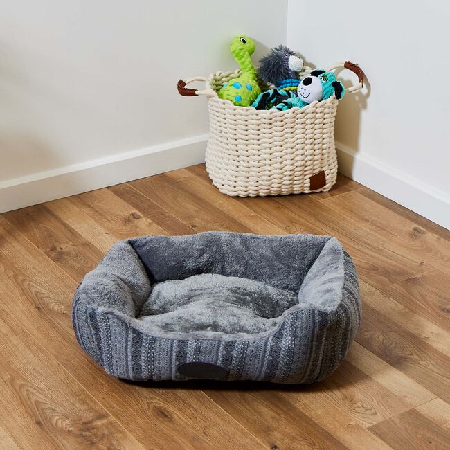 Premium Patterned Pet Bed - Medium