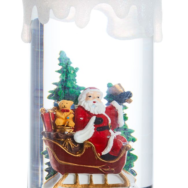 Light Up Swirling Christmas Candle Scene