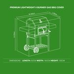 Premium Lightweight 6 Burner Gas BBQ Cover