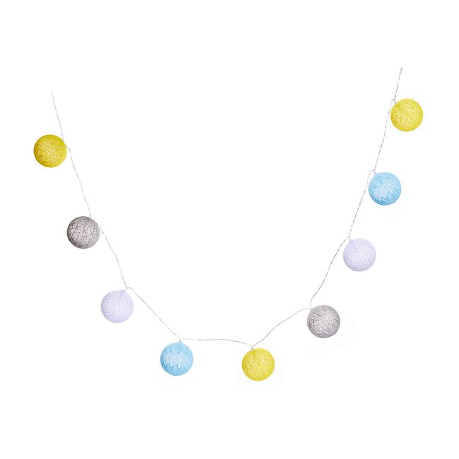 10 Warm White LED Cotton Balls