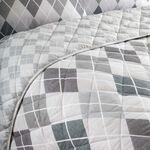 Argyle Bedspread 200 x 220cm - Grey