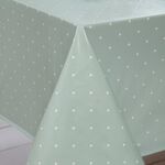 Dotty Duck Egg Oil Tablecloth 160cm x 230cm