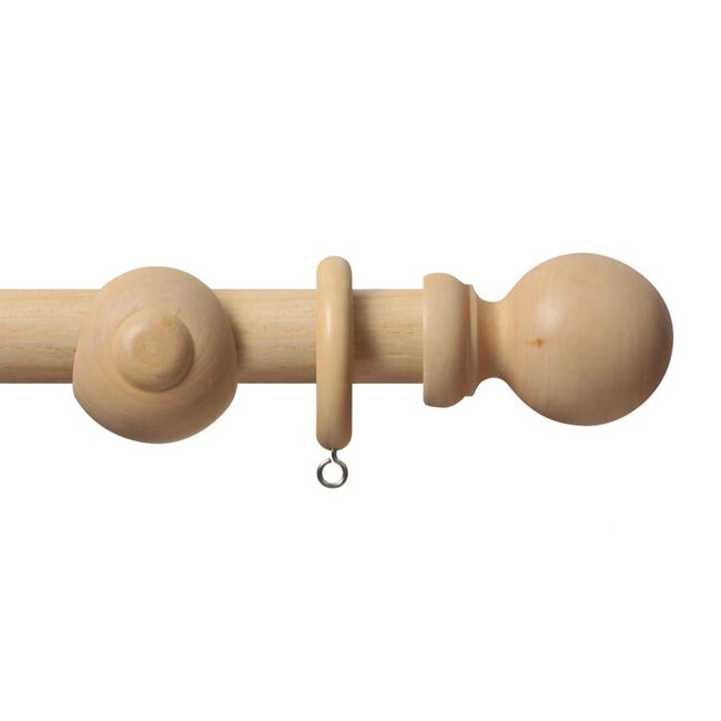 RENNAISSANCE 28MM BALL 120CM Wooden Pole Natural