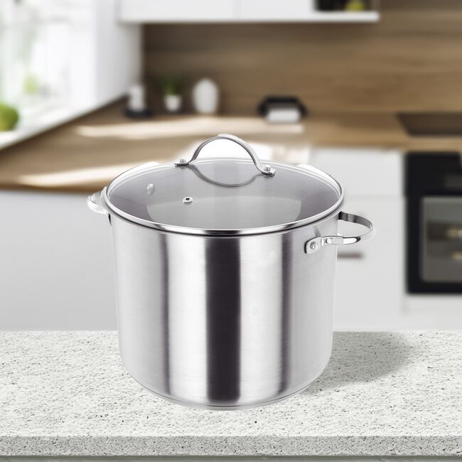 Judge Essentials 26cm 10L Stockpot With Glass Lid