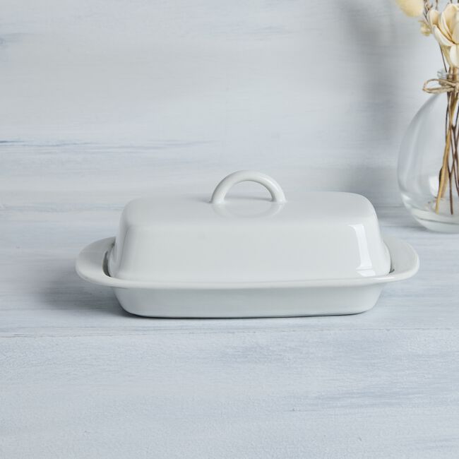 Abney & Croft White Butter Dish
