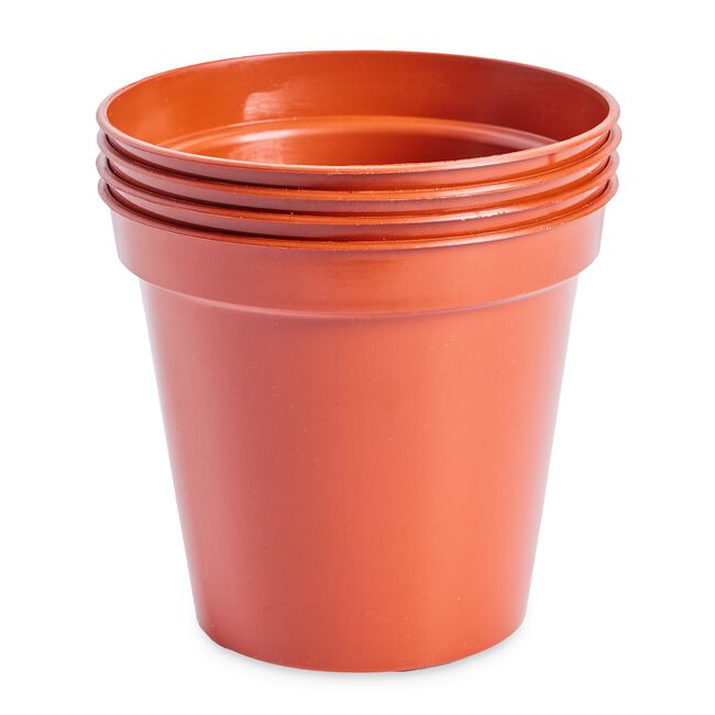 Plastic Terracotta Pots 4 Pack