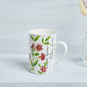 Vintage Botanical Bone China Mug