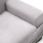 REGAL MILLS EASYSTRETCH VELVET SILVER 4 Seater Sofa Cover
