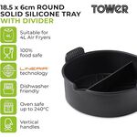 Tower Black Round Air Fryer Tray with Divider