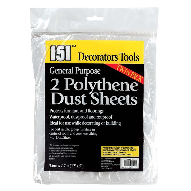 Polythene Dust Sheets 2Pk