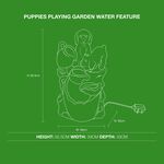 Puppies Playing Garden Water Feature