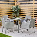 Modena Rattan Dining Set 5 Piece