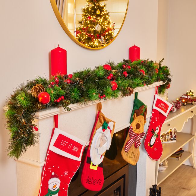 Berry & Acorn Christmas Garland 6ft