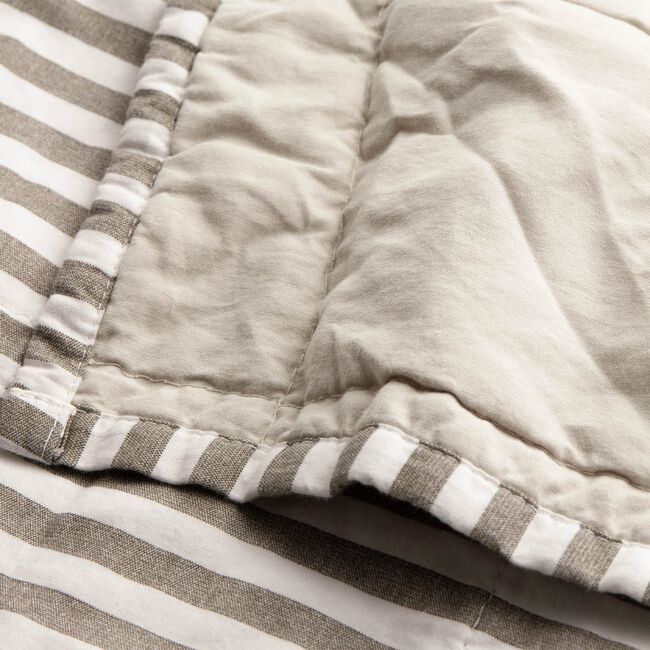 YARD HEBDEN STRIPE MOLE/STONE 150x200cm Bedspread 