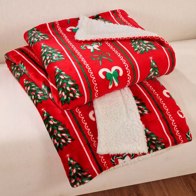 Ruane Festive Wrapping Sherpa Throw 127cm x 152cm