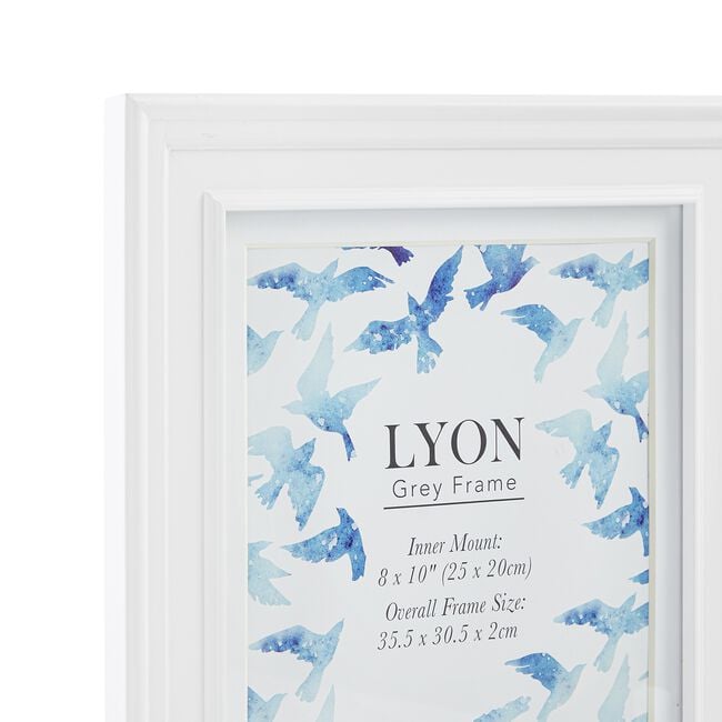 4x6 TRIPLE LYON WHITE Frame