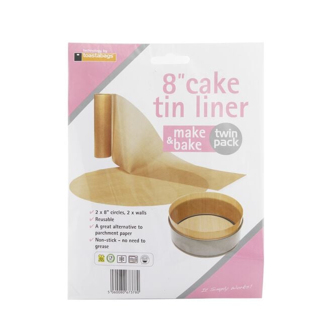 TOASTABAGS MAKE & BAKE 8 INCH Cake Tin Liner