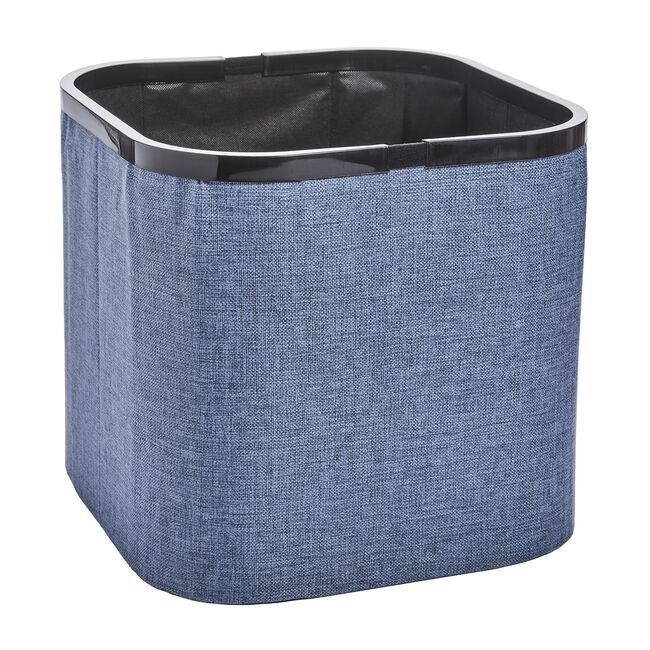 OVAL LINEN FOLDABLE SMALL Slate Ottoman