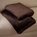 RUANE JACQUARD VELVET BROWN 150x200cm Throw