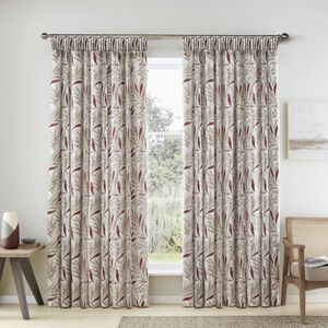 PENCIL PLEAT BERRY LEAF RED 66X54 Curtain