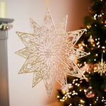 48cm Gold Glitter Star Christmas Tree Decoration
