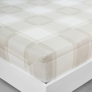 BRUSHED COTTON SNOOZY SHEEP NAT Single Fitted Sheet 