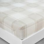 BRUSHED COTTON SNOOZY SHEEP NAT Single Fitted Sheet 