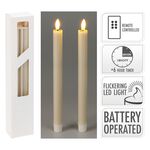 LED Ivory Dinner Candle 2 Pack