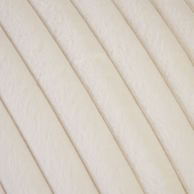 LUXE FAUX FUR RIBBED IVORY 45x45 Cushion