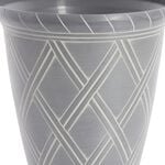 14" GREY Diamond Shaped Plant Pot