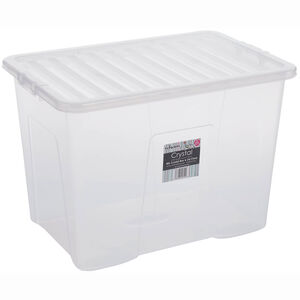 Wham Crystal 80L Clear Storage Box & Lid