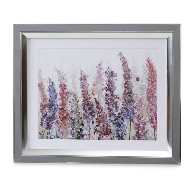 Lavander Fields Jewelled Wall Art - 49cm x 59cm