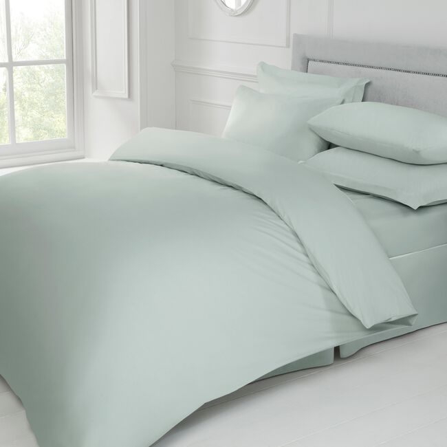 DOUBLE DUVET COVER Duck Egg 200tc