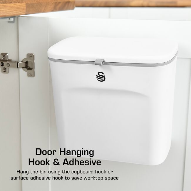 Swan 7L Compost Bin White
