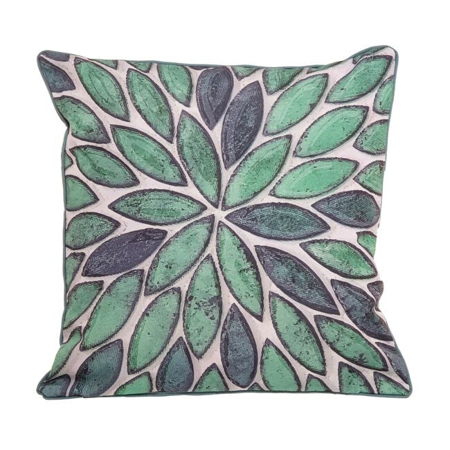 Outdoor Cushion Green Leaf 45cm x 45cm