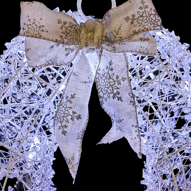Crystal Bead Christmas Bells with Twinkling Lights