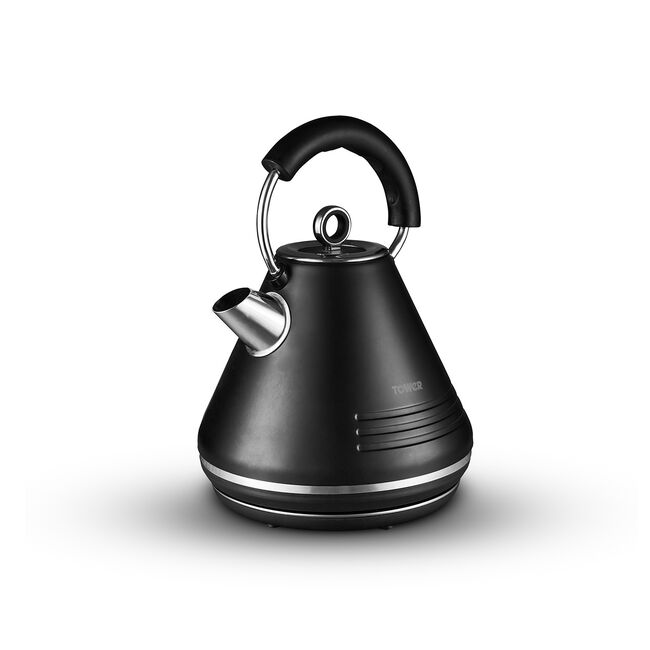 Tower Ash Black 1.7L Pyramid Kettle