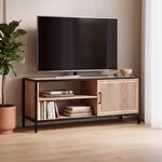 TV Cabinet with Black Metal Frame