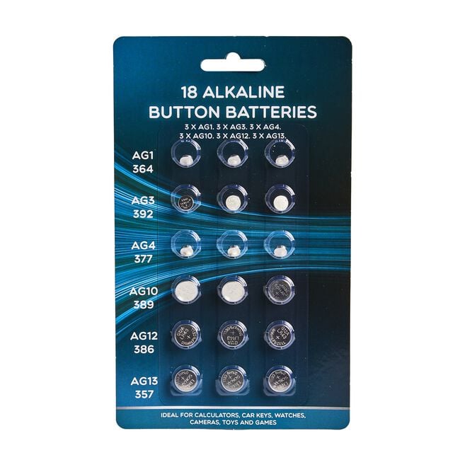 Audio Lab 18 Alkaline Button Cell Batteries