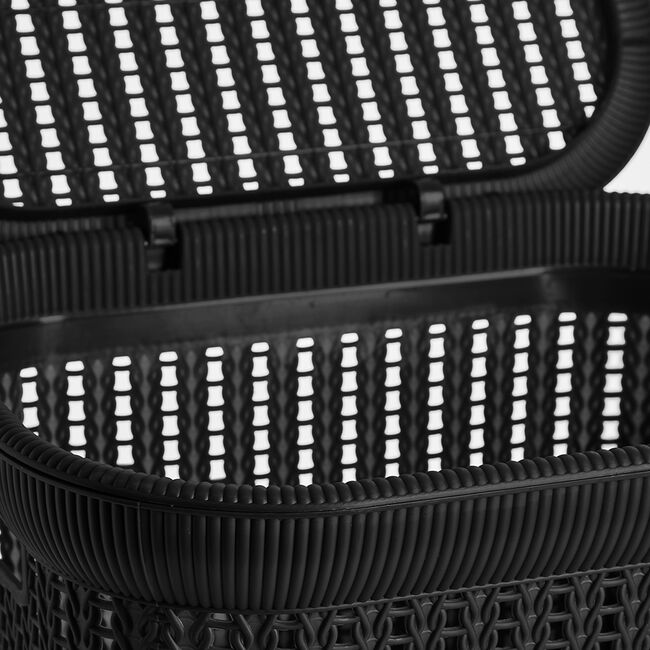 Black Knit Laundry Hamper