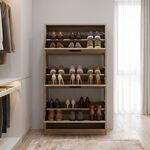 Herringbone Haven Three Door Shoe Cabinet