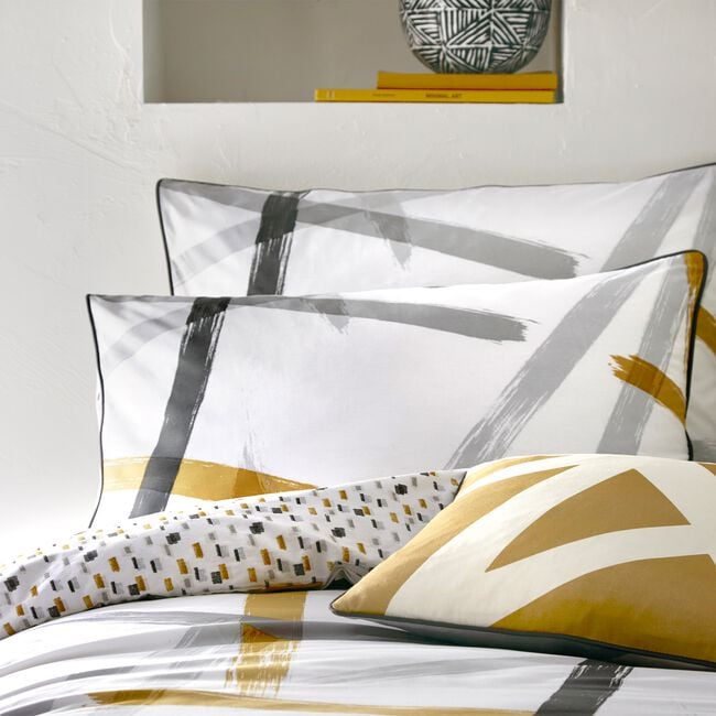 SINGLE DUVET COVER Appletree Boutique Leda Grey & Ochre