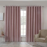 BLACKOUT & THERMAL TEXTURED ROSE 66x72 Curtain