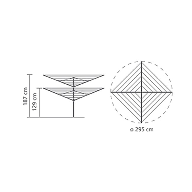 Brabantia Lift-O-Matic Rotary Airer 50m