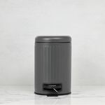 PIFCO RIBBED 3L CHARCOAL Bathroom Bin