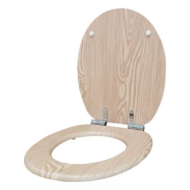Bamboo Effect Slow Closing Toilet Seat