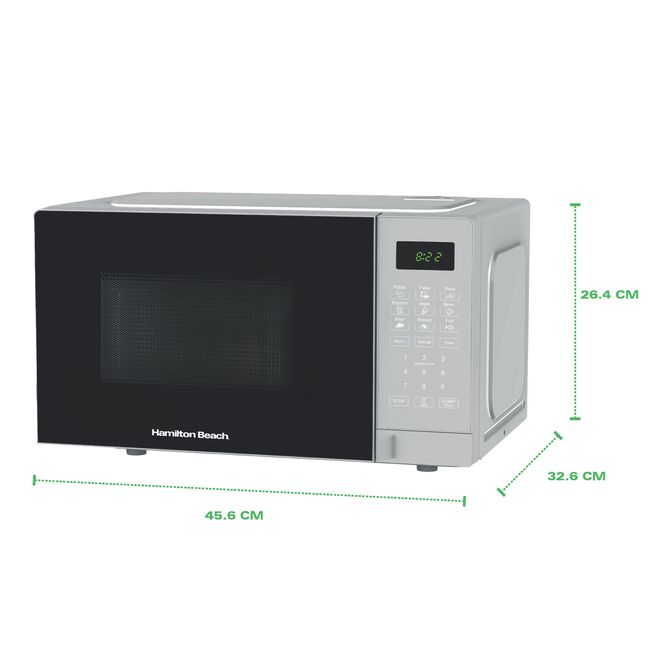HAMILTON BEACH ESSENTIALS 20L Silver Digital Microwave