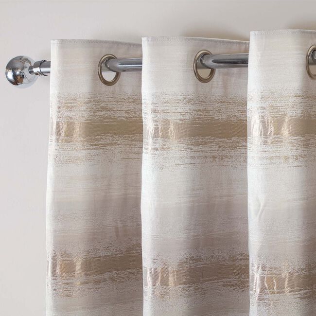 OMBRE BANDS OATMEAL 90x90 Curtain