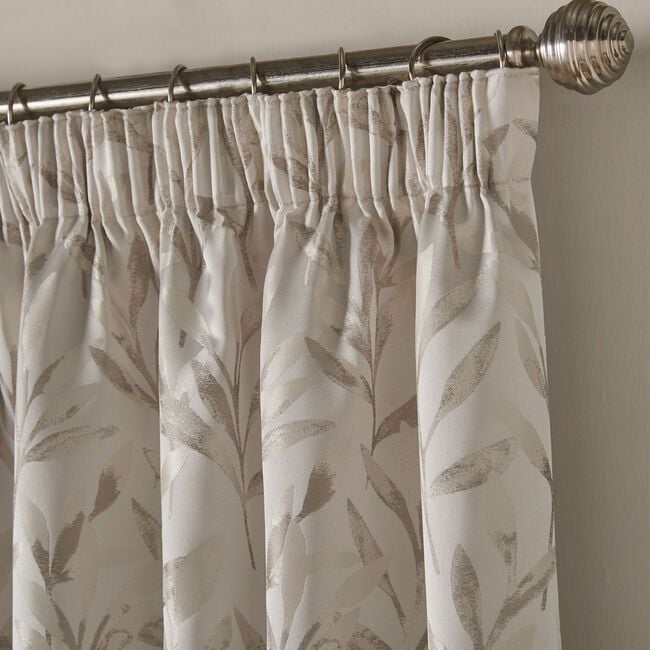 PENCIL PLEAT BOTANICAL CREAM 66x54 Curtain