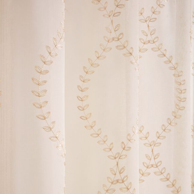 HEIDI EMBROIDERED ECO NATURAL 140X182cm Voile 